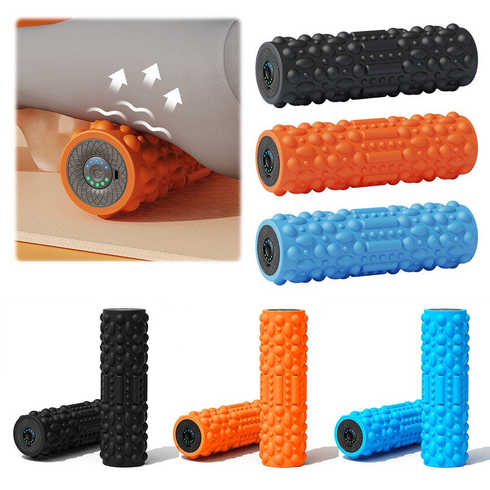 Pilates Yoga Roller - أداة تدليك كهربائية بالاهتزاز، أسطوانة تدليك