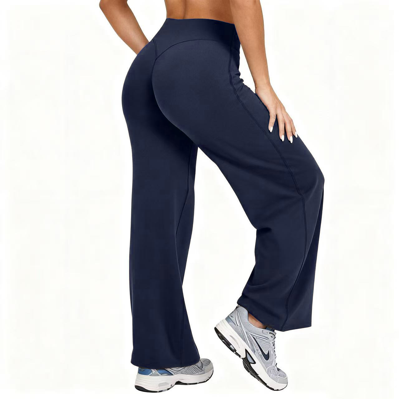 بنطلون يوجا واسع الساق للنساء  - مراجعة Pilates & Yoga Reversible Mockneck Sweatshirt وسعره