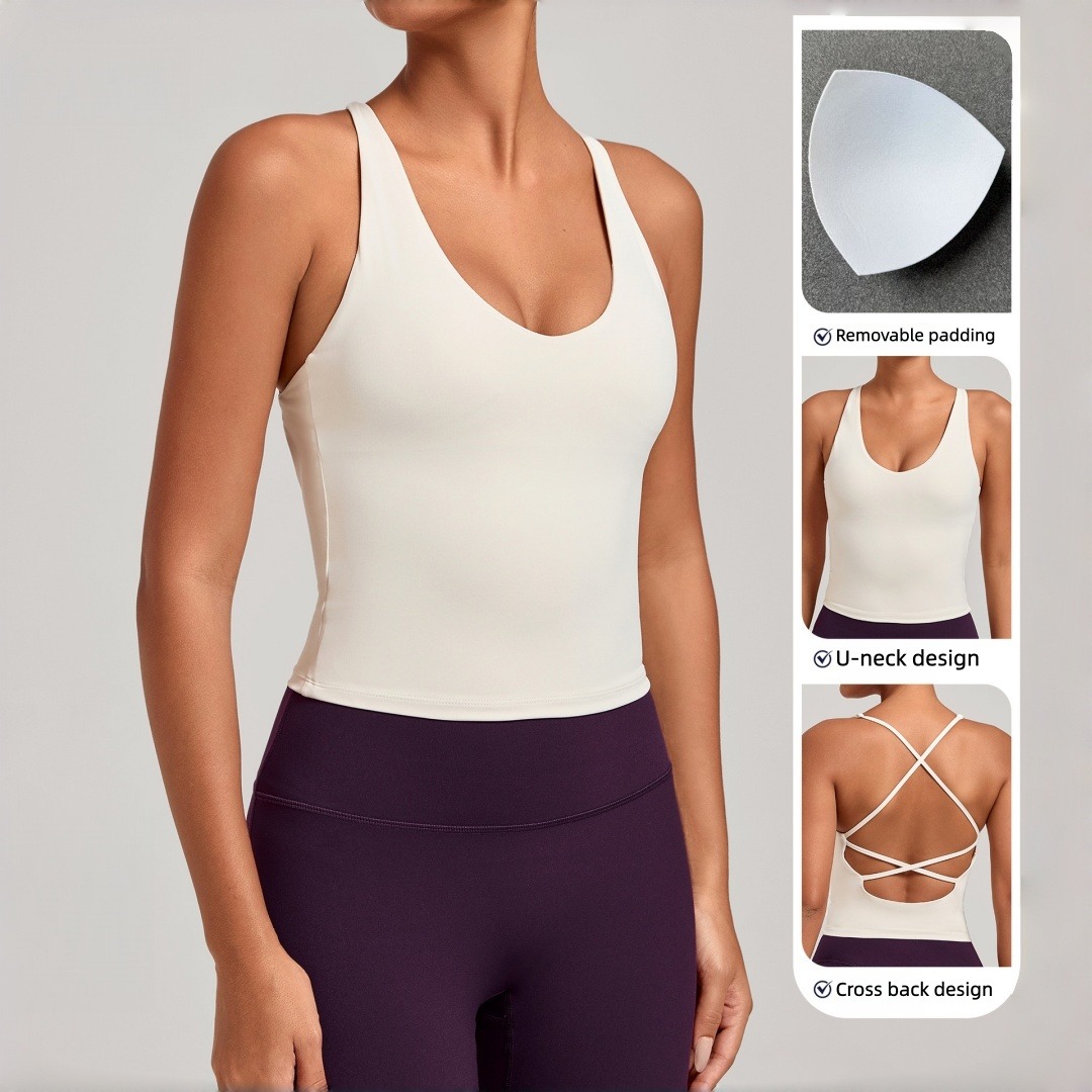صدرية يوغا نسائية جديدة بحمالا - مراجعة Pilates Yoga Top وسعره
